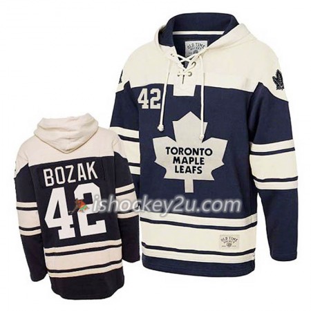 Mænd NHL Toronto Maple Leafs Tyler Bozak 42 Blå Sawyer Hooded Sweatshirt